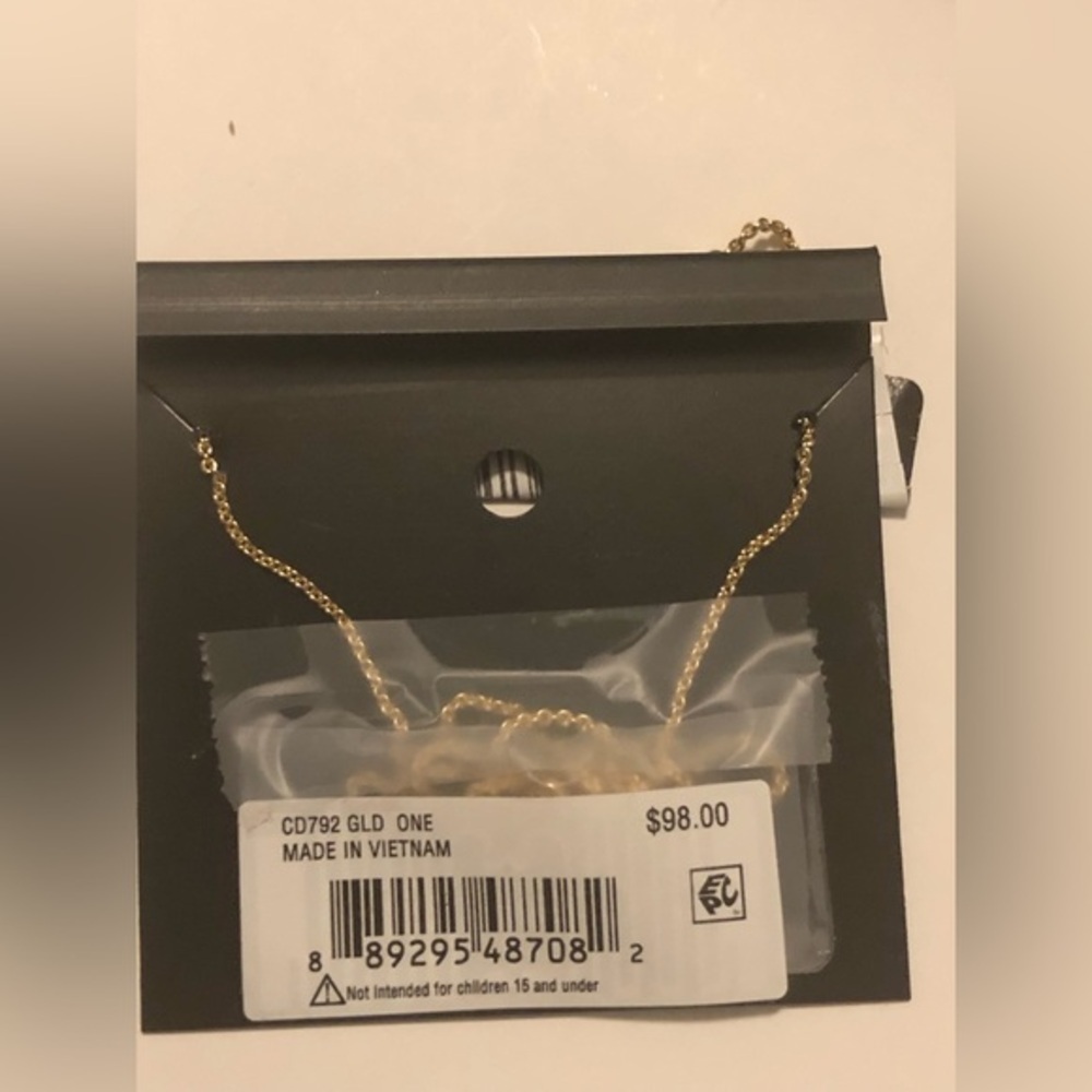 Coach Logo Script gold plated monogram Necklace brand new - Picture 6 of 10